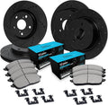 R1 E- Line Series Brake Rotor - D/S - Black w/ Ceramic Pads Hdw