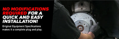 R1 Concepts Black Slotted Rotors with 5000 Oep Brake Pads Hdw Fits Toyota RAV4