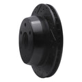 R1 00-14 Cadillac Escalade EXT Rear Left Drilled & Slotted Black Brake Rotor