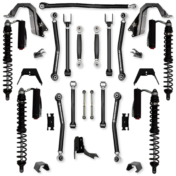 Rock Krawler 4.5 Inch X Factor X2 No Limits Trail Runner Long Arm System w/ Fast CD Adjusters Lift Kit JT45X2NL-DTRS2