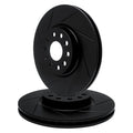 R1 Concepts Brake Rotor- Slotted - Black