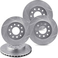 R1 Concepts Brake Rotor- Slotted - Silver Fits Chevrolet Corvette