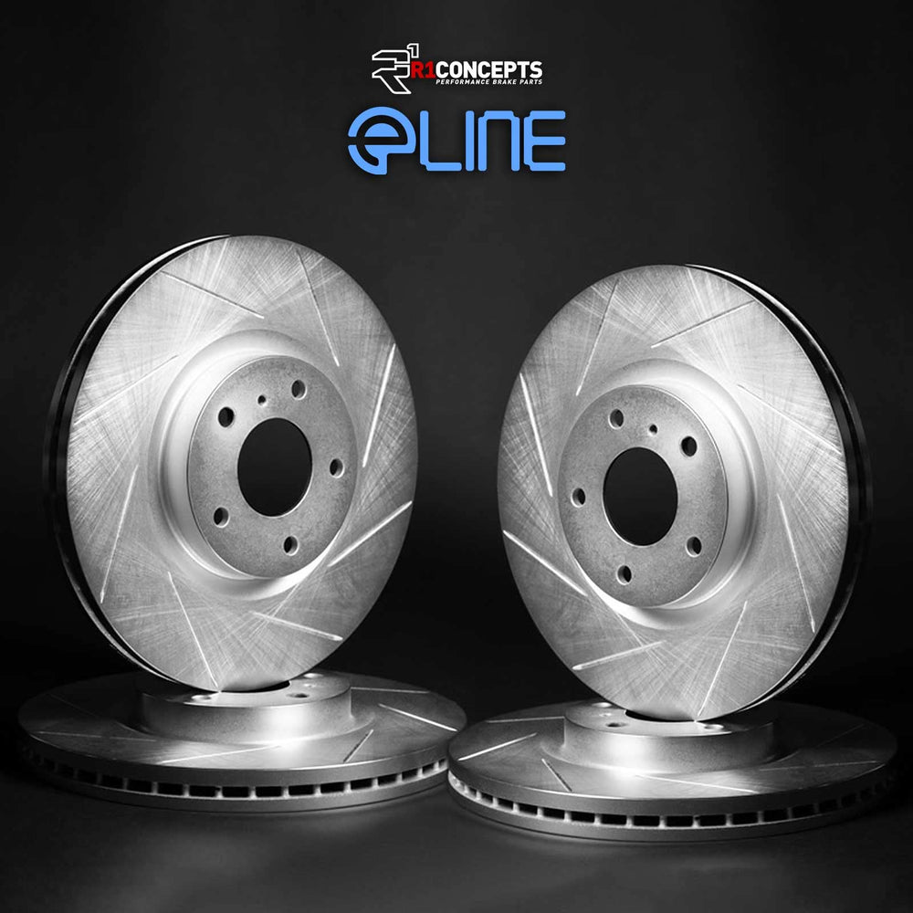 R1 Concepts Brake Rotor- Slotted - Silver Fits Chevrolet Corvette