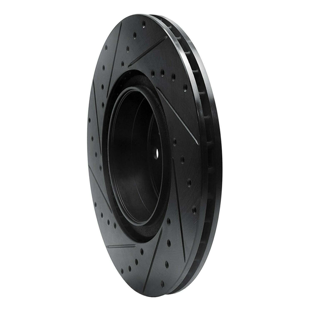 R1 12-20 BMW M240I Coupe & Convertible Rear Right Drilled & Slotted Black Brake Rotor