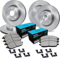 R1 Concepts E- Line Series Brake Rotor with Ceramic Brake Pads Hdw Fits Ford Taurus