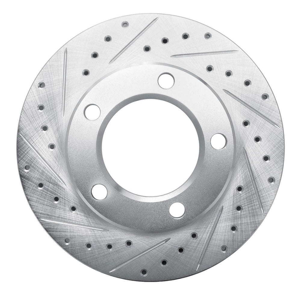 R1 80-93 Dodge Ramcharger 4WD Front Left Drilled & Slotted Black Brake Rotor