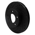 R1 90-97 Jaguar XJ6 Front Left Drilled & Slotted Black Brake Rotor