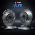 R1 11-25 Hyundai Venue Front & Rear Drilled & Slotted Silver Brake Rotor Set