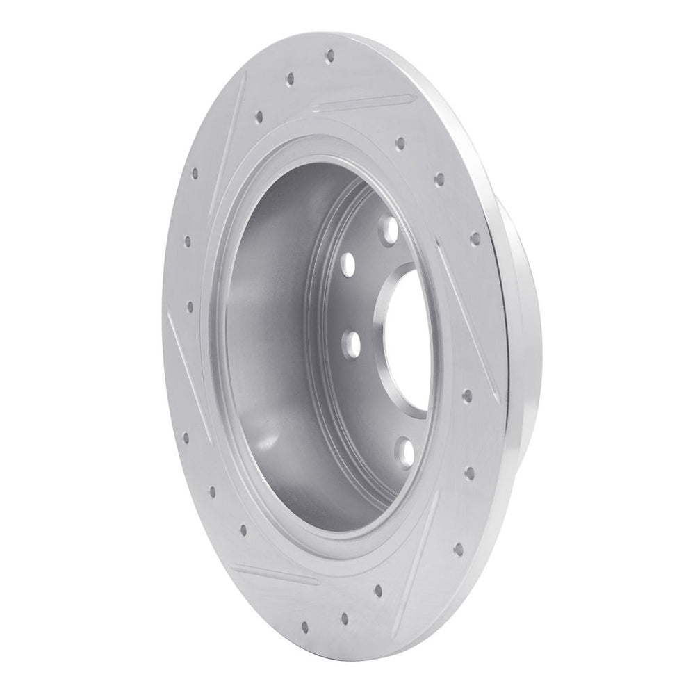 R1 Concepts Brake Rotor Drilled and Slotted Silver Fits Nissan Altima