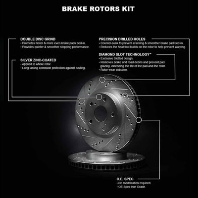 R1 Concepts Brake Rotor- D/S - Silver Fits Buick Envision