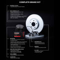 R1 19-25 Cadillac Escalade ESV Front Carbon Coated Brake Rotor Set w/Off-Road/Tow Brake Pads