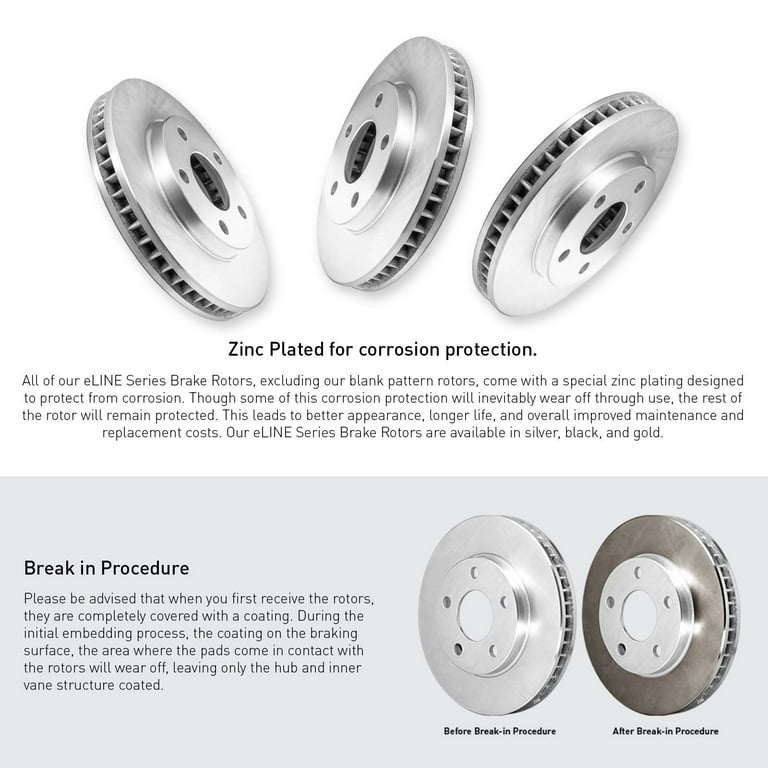 R1 Concepts E- Line Series Brake Rotor with Ceramic Brake Pads