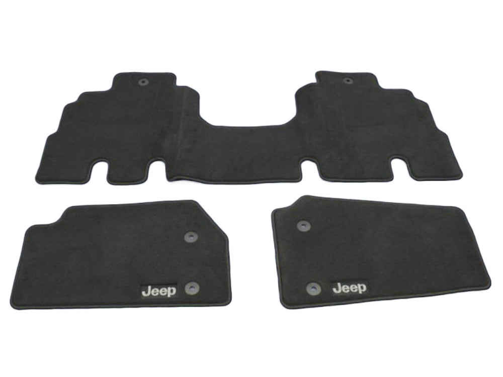 14+ JK 4dr Front AND Rear Carpet Floor Mats - Black