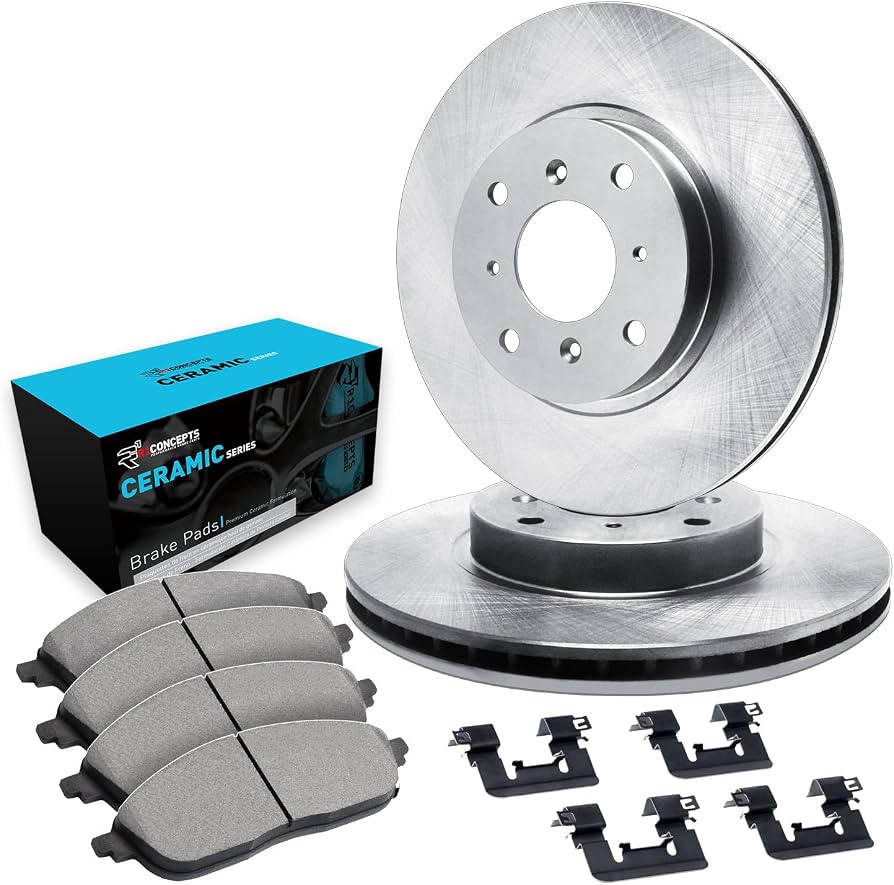 R1 Concepts E- Line Series Brake Rotor with Ceramic Brake Pads Hdw