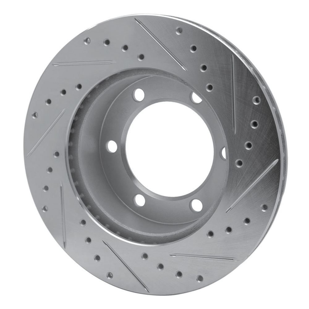 R1 Concepts Brake Rotor Drilled and Slotted Silver Fits Toyota 4Runner