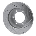 R1 Concepts Brake Rotor Drilled and Slotted Silver Fits Toyota 4Runner