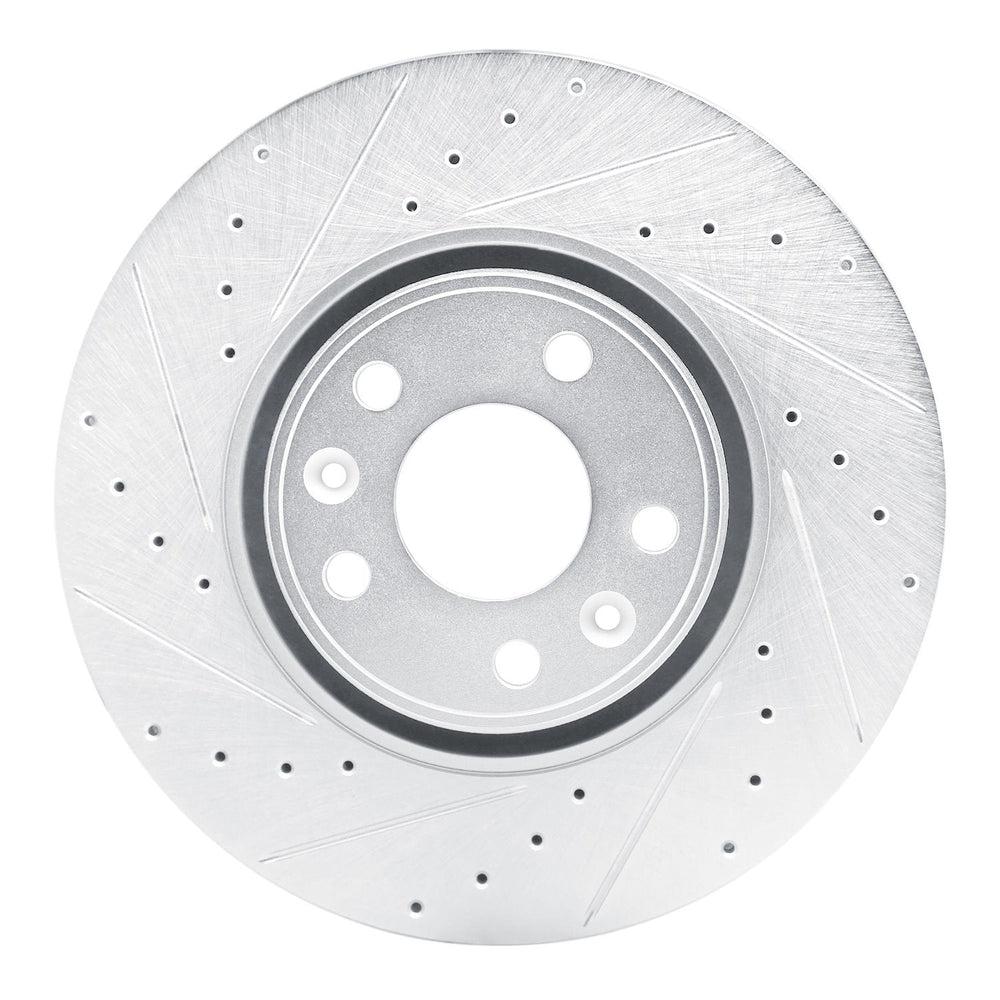 R1 10-17 Renault CLIO (Mexico) Front Left Drilled & Slotted Black Brake Rotor