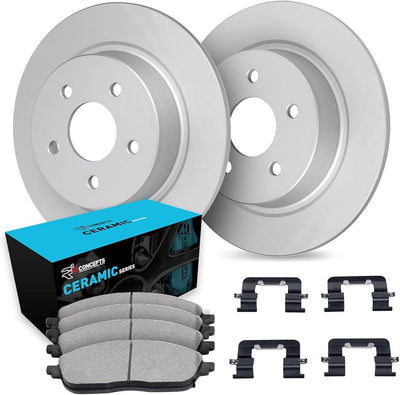 R1 Concepts Brake Rotor- Carbon Coated with Ceramic Pads Hdw Fits Toyota Avalon