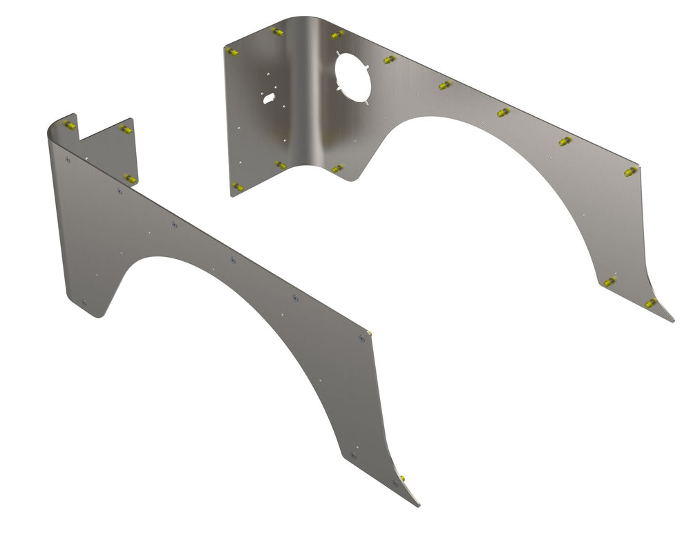 Artec Industries 97-06 Jeep Wrangler TJ Standard Rear Corner Armor Aluminum