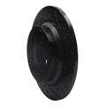 R1 99-09 Volvo V70 Rear Right Drilled & Slotted Black Brake Rotor