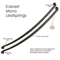 Calvert Parabolic Mono Leafsprings pair -1in Drop 55-57 Chevrolet BelAir