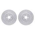 R1 17-25 Subaru BRZ Front Drilled & Slotted Silver Brake Rotor Set