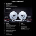 R1 18-25 Honda Accord Front & Rear Carbon Coated Brake Rotor Set w/Optimum OE Pads and Hardware