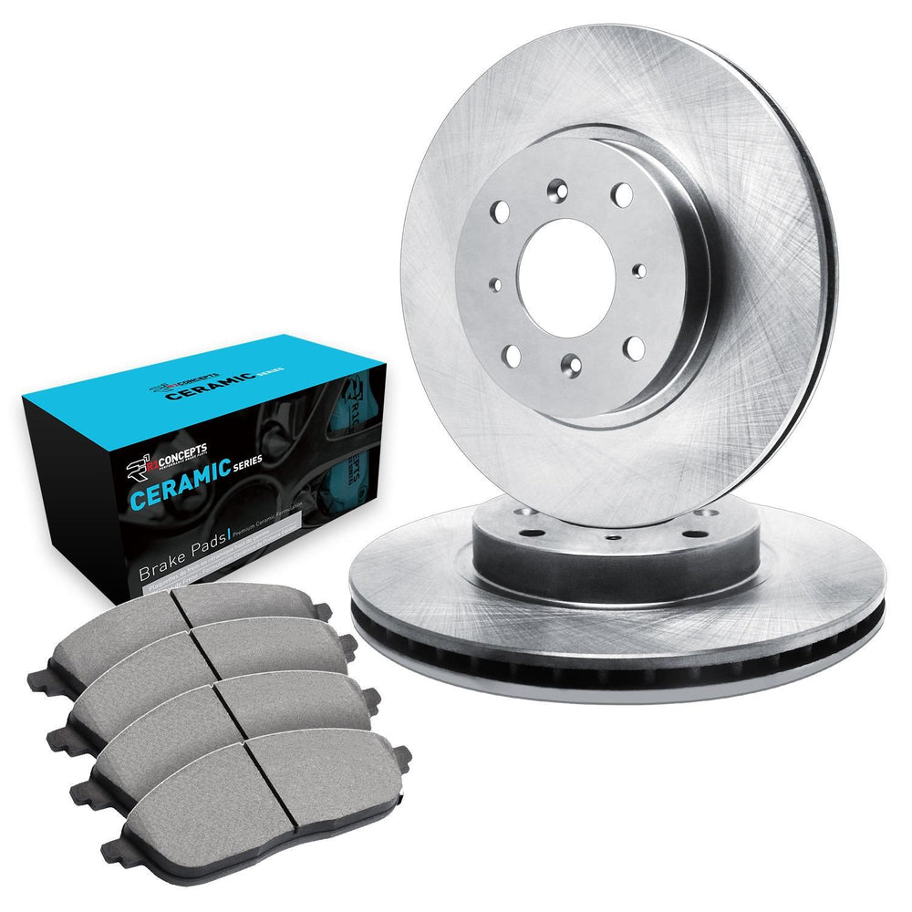 R1 Concepts E- Line Series Brake Rotor with Ceramic Brake Pads Fits Peugeot 207
