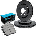 R1 E- Line Series Brake Rotor - D/S - Black w/ Ceramic Pads Fits Dodge Viper