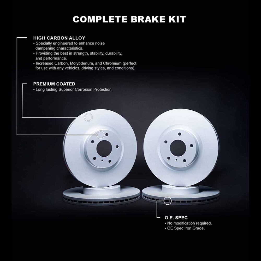 R1 Concepts Brake Rotor- Carbon Coated Fits Chevrolet Cruze