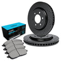 R1 E- Line Series Brake Rotor - D/S - Black w/ Ceramic Pads Fits Mitsubishi L200