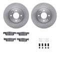 R1 Concepts E- Line Series Brake Rotor with Ceramic Brake Pads Hdw Fits Smart Fortwo