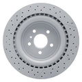 R1 12-19 Mercedes-Benz GLE63 AMG S Rear Drilled & Slotted Black Brake Rotor