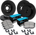 R1 E- Line Series Brake Rotor - D/S - Black w/ Ceramic Pads Hdw Fits Chrysler Daytona