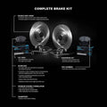 R1 Concepts E- Line Series Brake Rotor with Ceramic Brake Pads Hdw Fits Jeep Compass