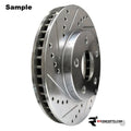 R1 Concepts Brake Rotor Drilled and Slotted Silver Fits Acura MDX