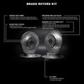 R1 Concepts Brake Rotor- D/S - Silver Fits Mazda RX-7