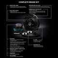 R1 E- Line Series Brake Rotor - D/S - Black w/ Ceramic Pads Hdw Fits Chevrolet Blazer