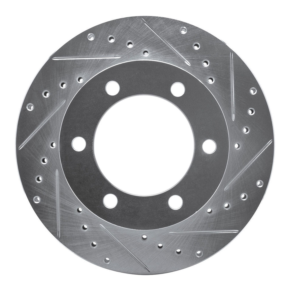 R1 95-04 Toyota 4Runner Front Right Drilled & Slotted Black Brake Rotor