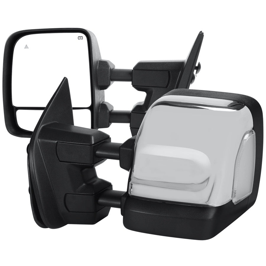 CHROME TOWING MIRROR POWER HEATED / TURN SIGNAL / PUDDLE LAMP / AUXILIARY LAMP / MEMORY