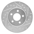 R1 84-95 Chrysler Town & Country Front Right Drilled & Slotted Black Brake Rotor