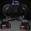 R1 12-25 Dodge Durango Front & Rear Drill/Slot Black Rotors w/Off-Road/Tow Pads