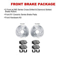 R1 E- Line Series Brake Rotor - D/S - Silver w/ Ceramic Pads Hdw Fits Volvo S70
