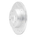 R1 92-96 Dodge COLT Front Right Drilled & Slotted Black Brake Rotor