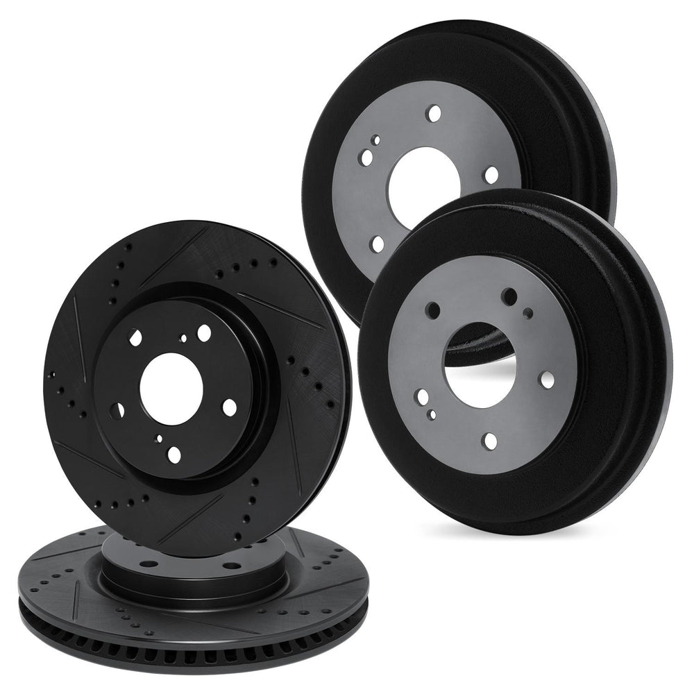 R1 Concepts Brake Rotor Drum- D/S - Black Fits Chevrolet City