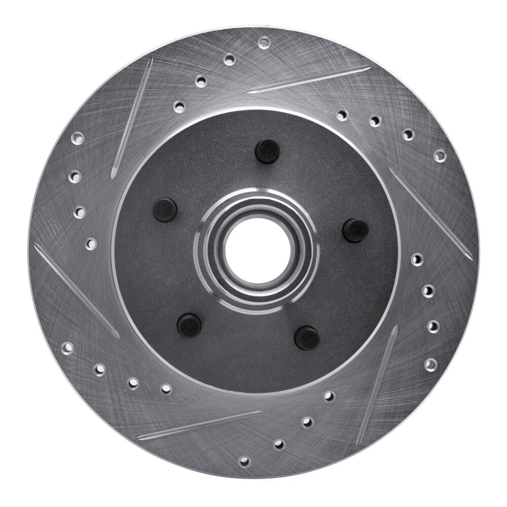 R1 88-94 Chevrolet C1500 Front Left Drilled & Slotted Black Brake Rotor