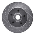 R1 88-94 Chevrolet C1500 Front Left Drilled & Slotted Black Brake Rotor