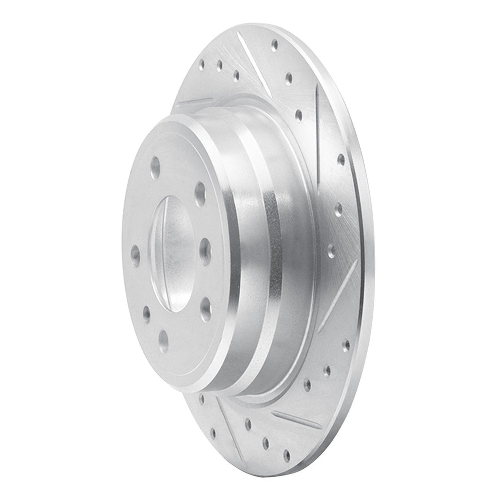 R1 89-95 BMW 525I (USA/Canada) Rear Right Drilled & Slotted Black Brake Rotor