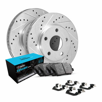 R1 Concepts E- Line Series Brake Rotor with Ceramic Brake Pads Hdw