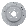 R1 12-20 Mercedes-Benz SLK55 AMG Rear Drilled & Slotted Black Brake Rotor